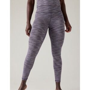 Athleta Transcend  Stratus Nova Dye Violet Textured Tights 7/8 Leggings  XS